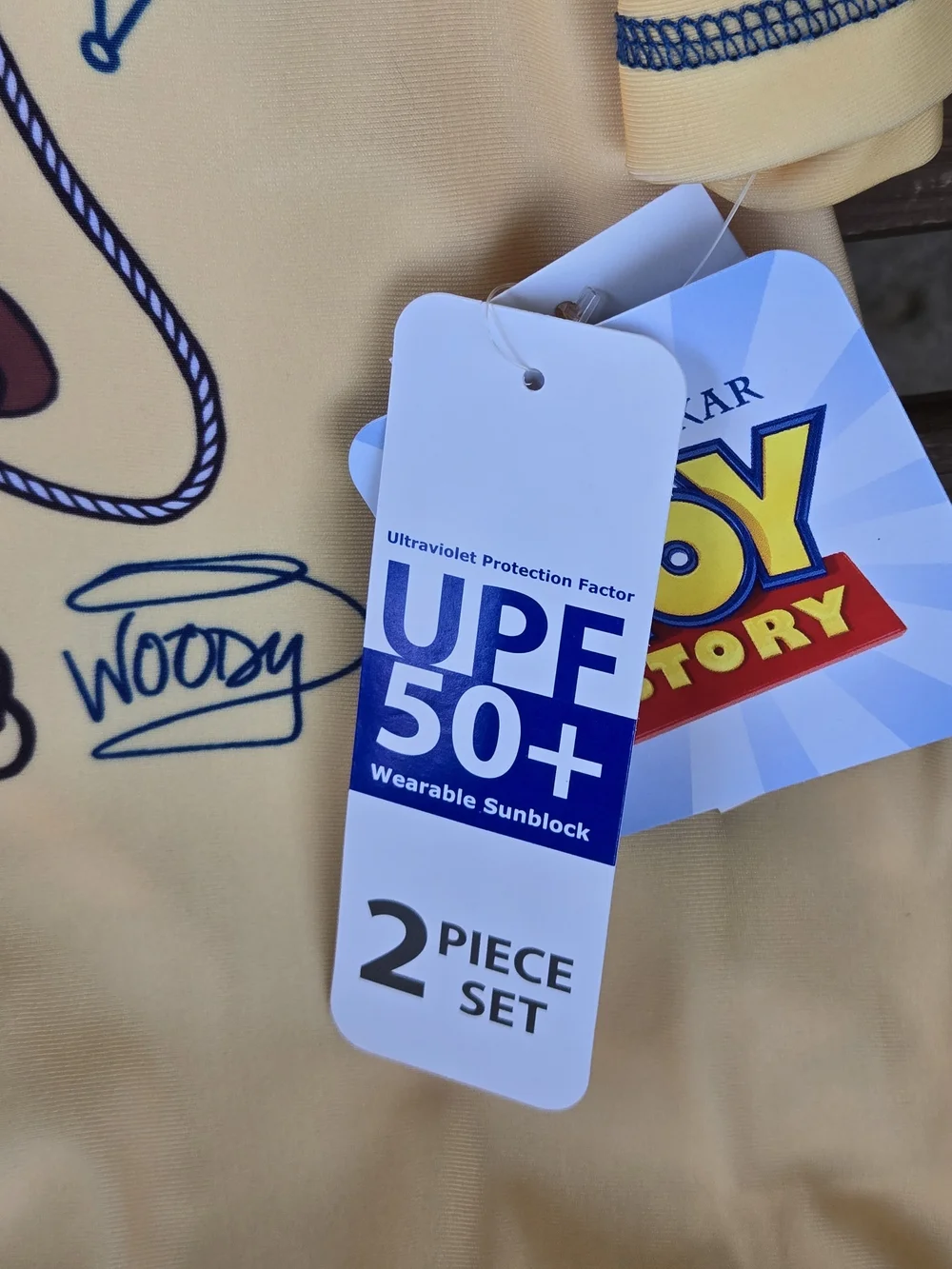 Disney Toy Story Boys 2pc Swimsuit Trunks UPF 50+ WOODY size 3t